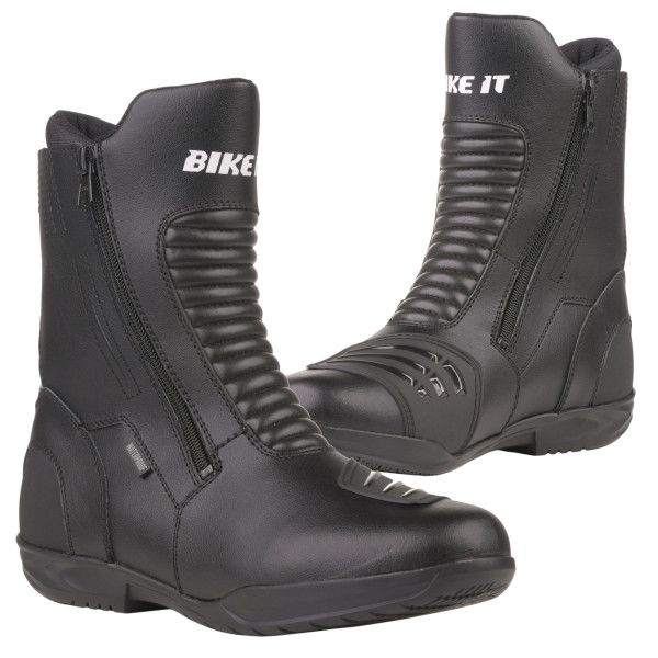 bike it Bike it 'preto' black mid length waterproof motorcycle boot (uk 12 / eur 46)